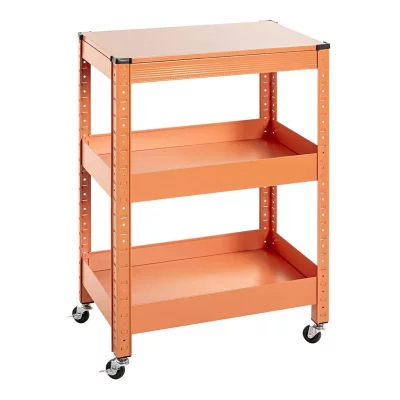 Desserte de Cuisine 3 Niveaux ""Coppa"" 75cm Orange