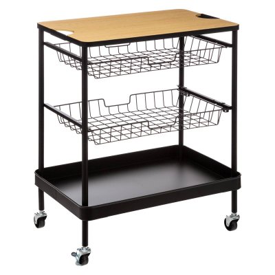 Desserte de cuisine roulante avec planche amovible H 79.5 cm