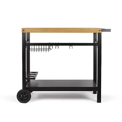 LIVOO Desserte pour plancha GS131  Feel good moments M&eacute;tal Noir 