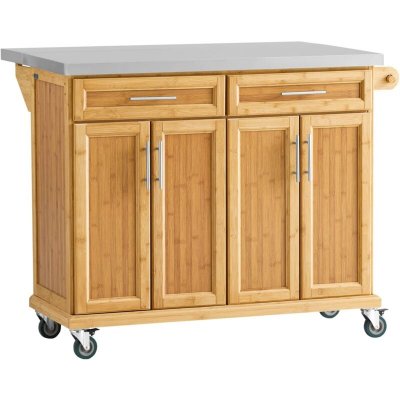 Desserte sur roulettes meuble de cuisine de service roulant en bambou fkw69-n sobuy&reg;