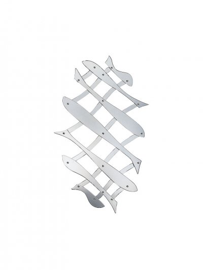 ALESSI Dessous de plat extensible argent&eacute; en acier Paloma  Gris 