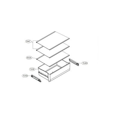 LG Dessus De Bac A Legumes Rep 155a Pour Refrigerateur  - Aht73754304