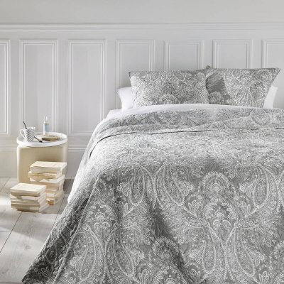 ATMOSPHERA Dessus De Lit Marie Avec 2 Taies D'oreillers Gris Clair 