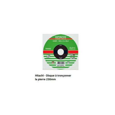 HIKOKI D&eacute;stock - - - Disque &agrave; tron&ccedil;onner la pierre 230mm - 752535