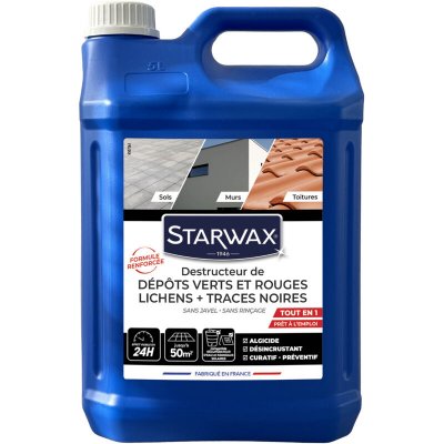 STARWAX Destructeur de d&eacute;p&ocirc;ts verts toitures murs et sols PAE  5L