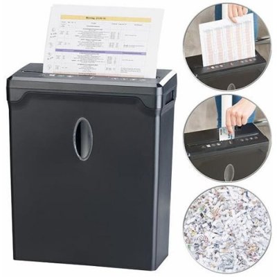 GENERAL OFFICE Destructeur de documents A4 coupe crois&eacute;e avec corbeille 10L