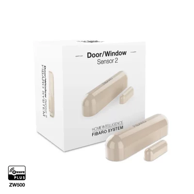 FIBARO D&eacute;tecteur d'ouverture z-wave beige avec sonde de temp&eacute;rature - 