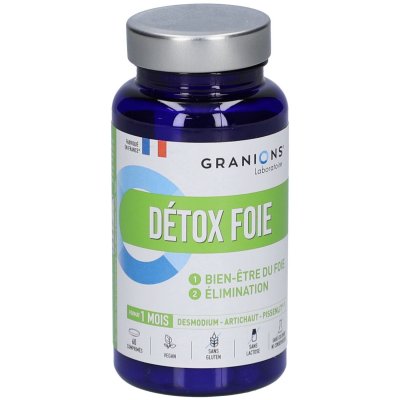GRANIONS D&eacute;tox Foie 60 Comprim&eacute;s Cure de 1 Mois 