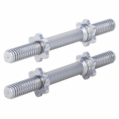GORILLA SPORTS Deux barres courtes de 42cm, diam&egrave;tre 30mm avec bague de serrage