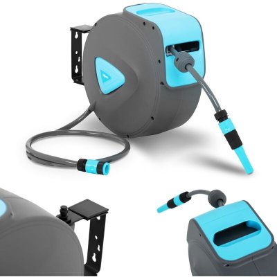 HILLVERT D&eacute;vidoir Enrouleur Automatique Tuyau D'Arrosage Pour Jardin Tuyau Inclus 15+1,5m