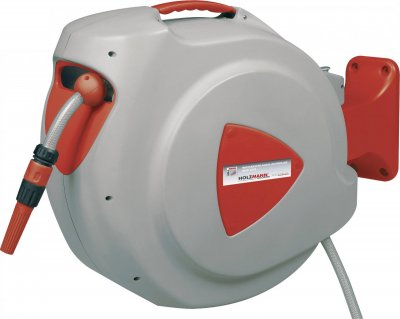 HOLZMANN D&eacute;vidoir enrouleur mural arrosage 30 M tuyau PVC WSR30M - 