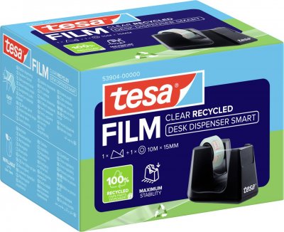 TESA D&eacute;vidoir  Easy Cut Smart noir + 1 rouleau eco & clear 10 m x 15 mm