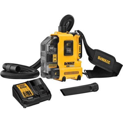 DEWALT  - Aspirateur portable XR 18V 2Ah Li-Ion Brushless d&eacute;bit d'air maxi 9 l/sec avec coffret TSTAK