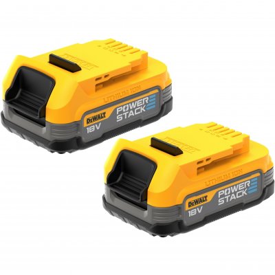 DEWALT  Batterie Powerstack, 18V / 1,7Ah, lot de 2 (DCBP034E2)