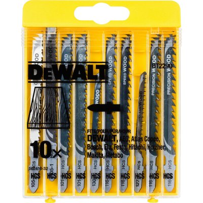 DEWALT  coffret de 10 lames scies sauteuses pour le bois - r&eacute;f. dt2290