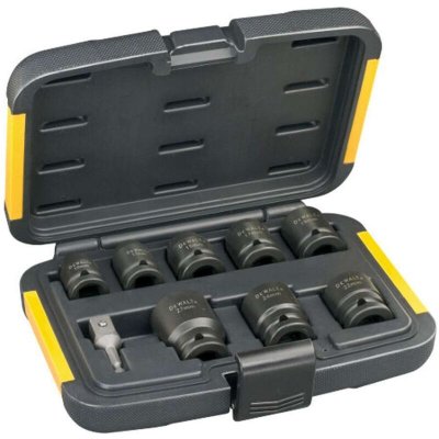 DEWALT  - coffret de 8 douilles &agrave; chocs 10 &agrave; 27 mm - dt7507