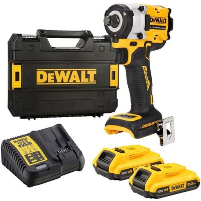 DEWALT  - DCF921D2T-QW Cl&eacute; &agrave; Chocs 1/2 406Nm 18V xr + 2X2.0 Ah + chargeur en Coffret tstak ii
