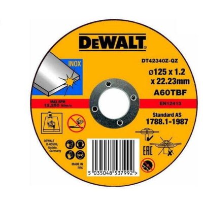DEWALT  Disque &agrave;&nbsp; tron&ccedil;onner, 125x1,2 mm - DT42340Z-QZ