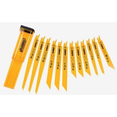 DEWALT  DT2445-QZ Lame pour Scies Sabre, Argent, Set de 12 Pi&egrave;ces