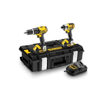 DEWALT  - kit 2 outils 18v 4ah perceuse compacte + visseuse &agrave; choc - dck285m2