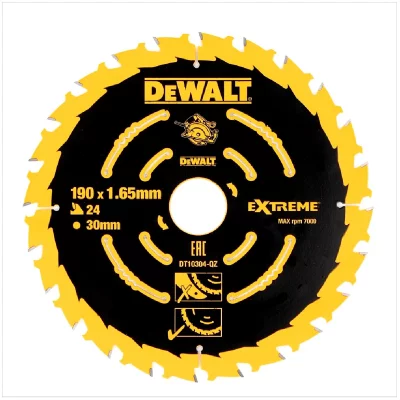 DEWALT  Lame de scie circulaire 190x30 24 WZ 18 &deg; 3 Pack