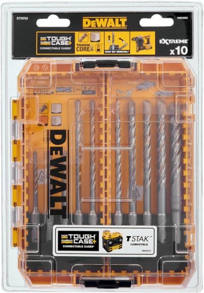 DEWALT  Marteau perforateur SDS-plus-Set 10 pi&egrave;ces. - DT70753-QZ