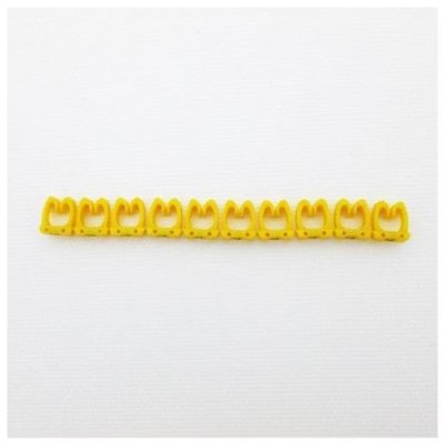 DEXLAN  bagues de marquage diam 6 mm - 4 jaune