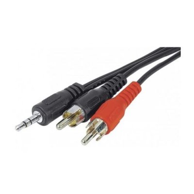 DEXLAN  - C&acirc;ble audio - mini jack st&eacute;r&eacute;o (M) pour RCA (M) - 5 m