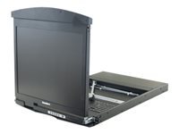 DEXLAN  console lcd 19' dual rail kvm 16P VGA/PS2-USB +cables