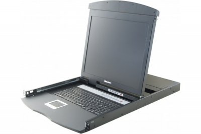 DEXLAN  console lcd 19' dual rail kvm 8P VGA/PS2-USB + cables