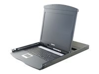 DEXLAN  console LCD 19' Dual-Rail KVM CAT5 VGA/USB +8 Modules
