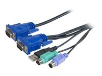 DEXLAN  cordon combo kvm VGA/PS2+USB - 5,0m