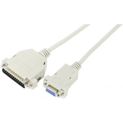 EXC Dexlan Cordon Null Modem pour PC DB9/DB25 F/M 3 m