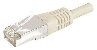 CONNECT DEXLAN Cordon RJ45 cat&eacute;gorie 6A F/UTP gris - 1 m
