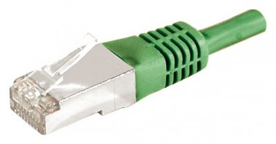 DEXLAN  Cordon RJ45 cat&eacute;gorie 6A F/UTP vert - 1 m