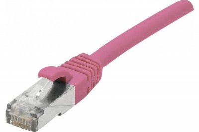 DEXLAN  Cordon RJ45 cat&eacute;gorie 6A S/FTP LSOH snagless rose - 0,5 m