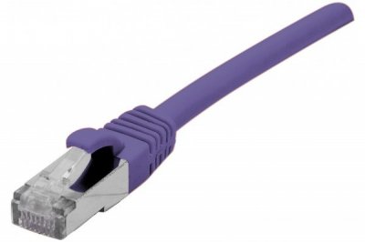 DEXLAN  Cordon RJ45 cat&eacute;gorie 6A S/FTP LSOH snagless violet - 0,15 m