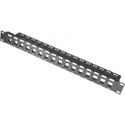 DEXLAN  Panneau 1U 16 ports STP keystone avec support cables