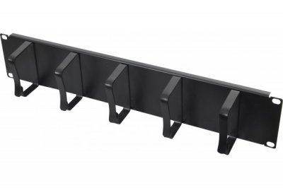 DEXLAN  Panneau support c&acirc;bles 2U 19'' 5 anneaux m&eacute;tal