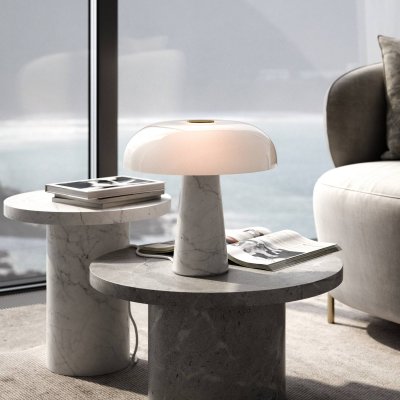 DFTP BY NORDLUX  Lampe &agrave; poser Glossy, blanche/blanc opale