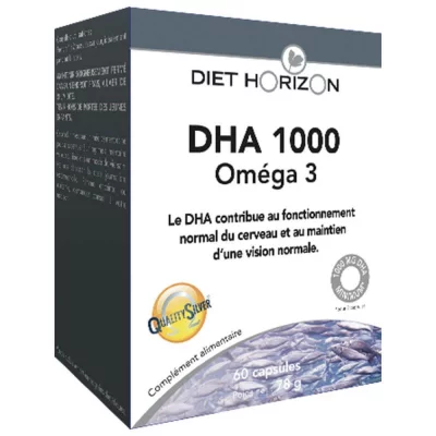 DIET HORIZON Dha 1000 Omega 3 60 Capsules 
