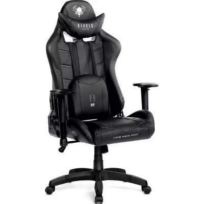 DIABLO CHAIRS Diablo X-Ray Gaming Chaise Fauteuil Gamer Noir-Gris Normal (L)