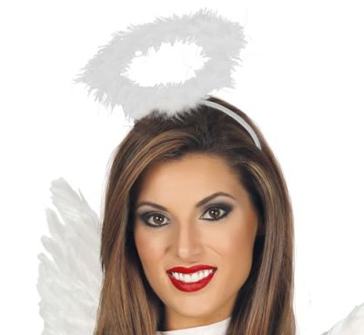 FIESTAS GUIRCA, S.L. Diademe D'ange Plumes - Blanche - Enfant