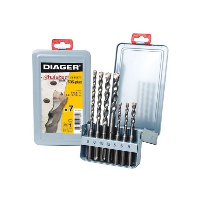 DIAGER  - Coffret forets b&eacute;ton x7 sds+ twister+
