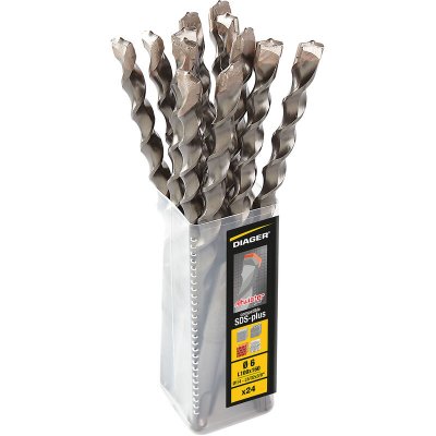 DIAGER , Foret B&eacute;ton Twister SDS+ 6X160Mm Bo&icirc;te de 12