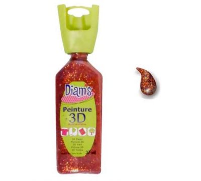 DIAM S DIAM'S Peinture 3D Tous Supports, Orange, 37 ml