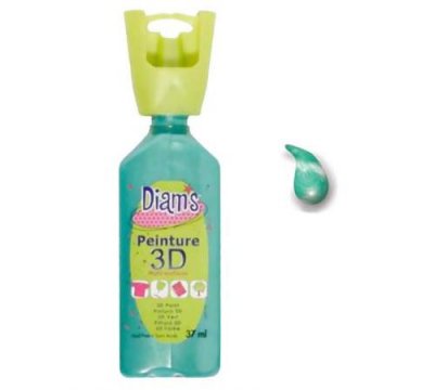 DIAM S DIAM'S Peinture 3D Tous Supports, Vert Feuille nacr&eacute;, 37 ml