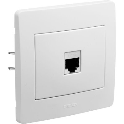DEBFLEX DIAM2 prise RJ12 ou RJ45 blanc - Blanc