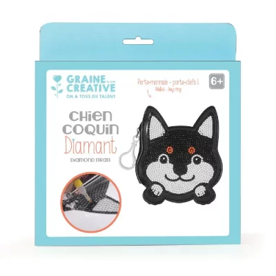 GRAINE CREATIVE Diamond painting - porte-monnaie chien - kit diy 750221