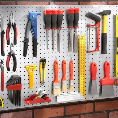 MOTTEZ Dicoal Panneau perfor&eacute; 60&nbsp;x 90&nbsp;cm plaque galvanis&eacute; (blister)